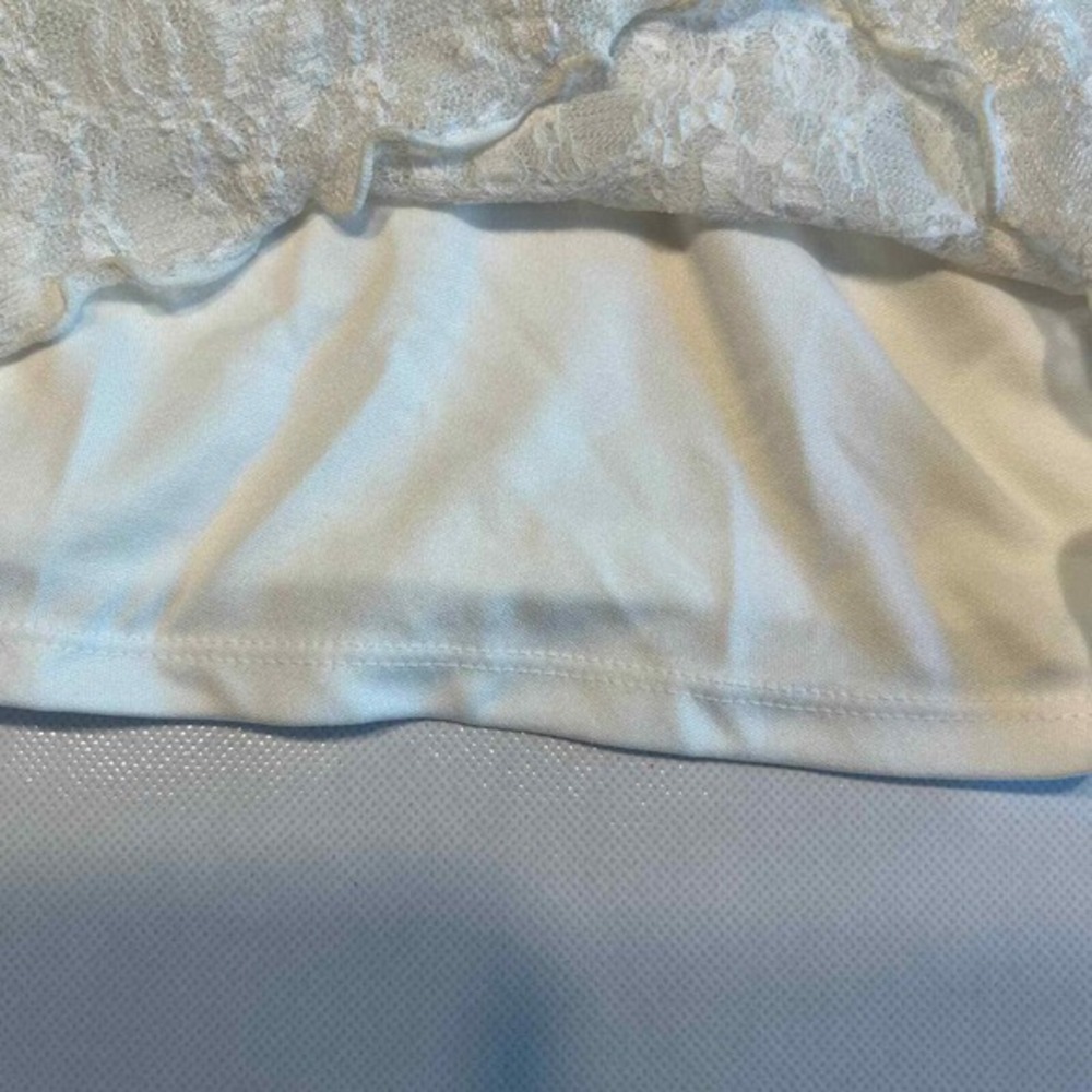 Abound Womens Small White Lace Cap Sleeve Top‎ Womens Small Cute Summer Crop Top - Picture 5 of 9